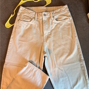 H&M Women's Tan Straight Leg Jeans